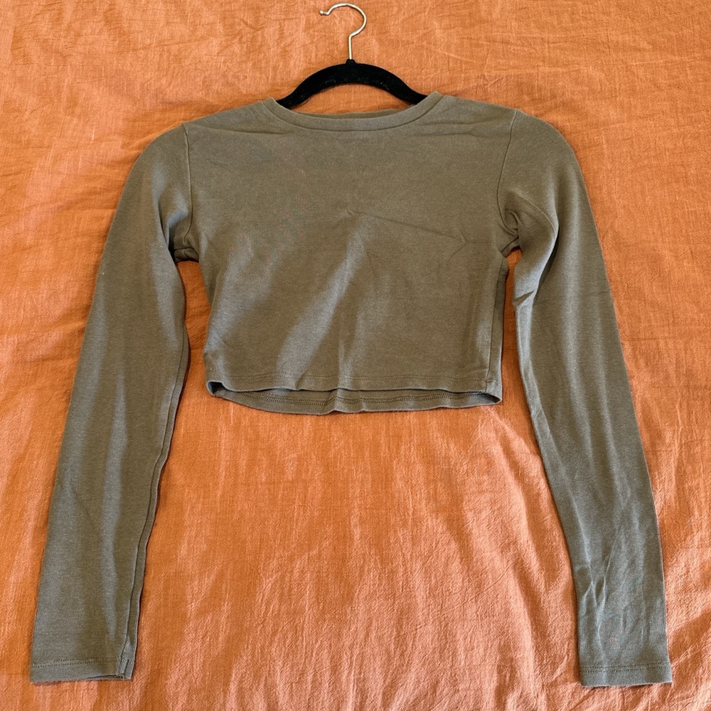 Zara Long Sleeve Crop Top